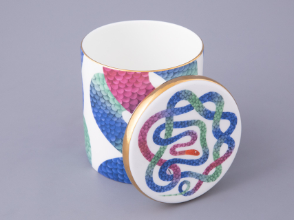 Свеча ароматическая в подарочной упаковке, форма top, рисунок Лунный змей, аромат Северное сияние, арт. 81.33150.00.1, 