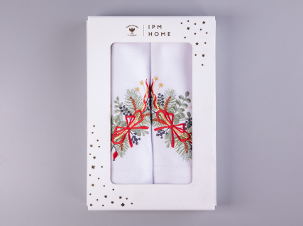 Подарочный набор салфеток 45х45 с вышивкой Календа (2 шт) арт. 41.00303.01, 