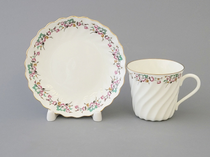 Чашка с блюдцем кофейная 155 мл.,  форма Витая,  рисунок Весенний арт. 81.13951.00.1, 