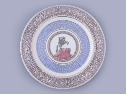 Блюдо круглое 300 мм, форма Европейская, рисунок Серебряный город, арт. 80.47458.00.1, 