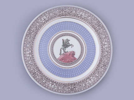 Блюдо круглое 300 мм, форма Европейская, рисунок Серебряный город, арт. 80.47458.00.1