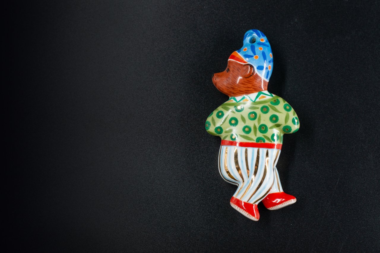 Игрушка (подвеска) Мишка с бубном, арт 60.14828.00.5, 