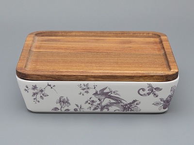 Набор для запекания (2 предмета) форма Стандартная, рисунок Monplaisir Violet, арт 42.00059.00.1