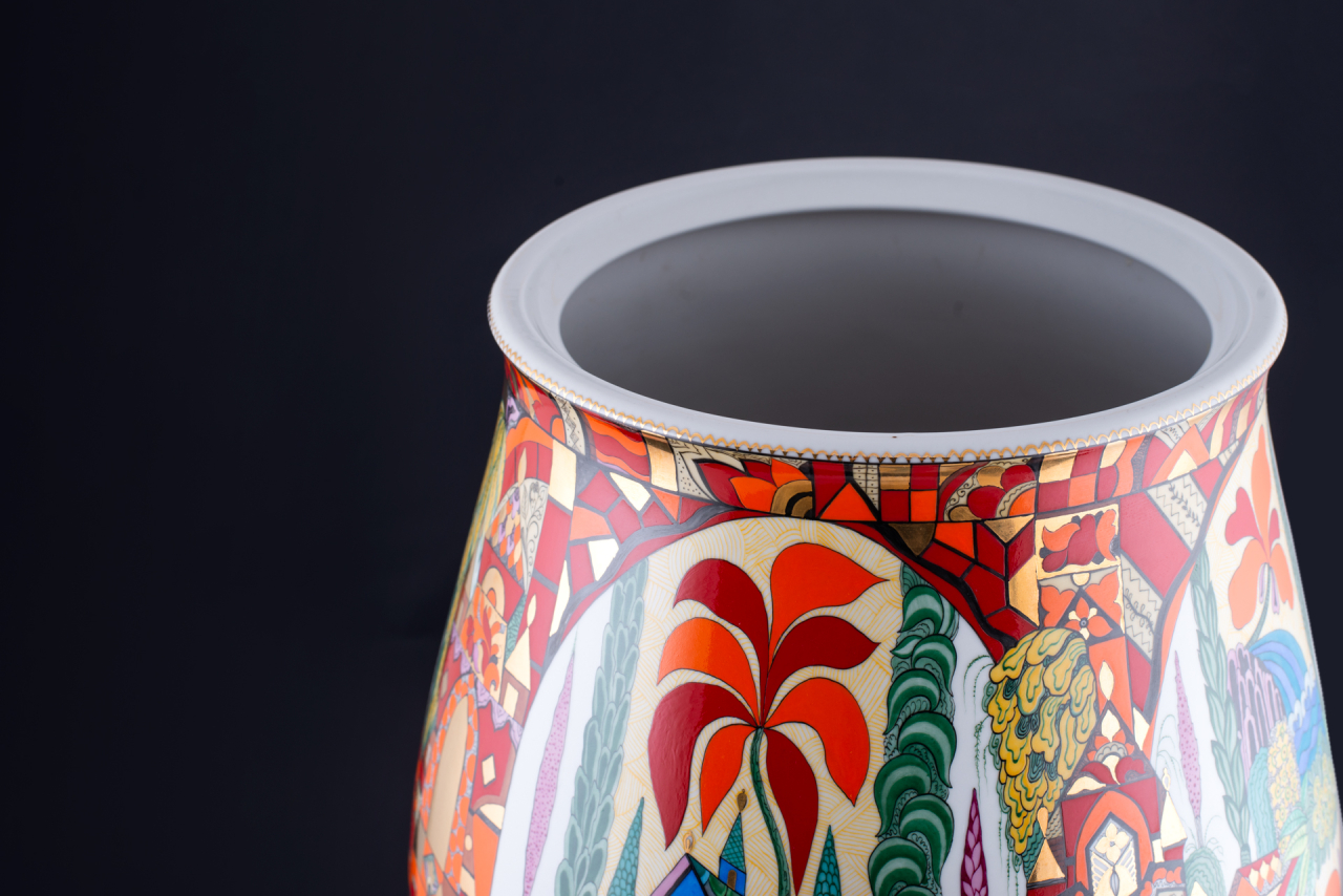 Ваза Экзотические фантазии на форме Молодежная, большой размер, арт 80.62387.00.1, 