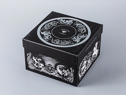 Подарочный набор (бокал/блюдце) форма Снежное утро рисунок Мужские истории. Рыцарь, арт. 81.28432.00.1