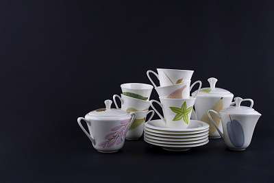 Сервиз чайный Август, на форме Сад, на 6 персон, 15 предметов, арт. 81.21621.00.1