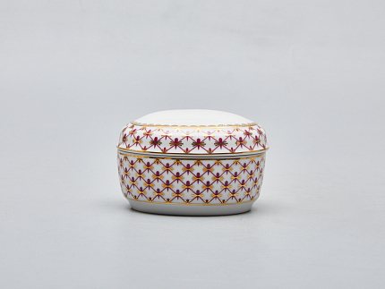 Туалетная коробочка Овальная "Сетка-Блюз" арт. 80.92420.00.1