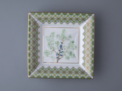 Подставка для мелочей в подарочной упаковке форма Квадратная рисунок Можжевельник ароматный, арт 81.33956.00.1, 