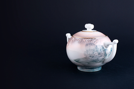 Сахарница Зима в деревне на форме Кострома арт 40.03498.00.1