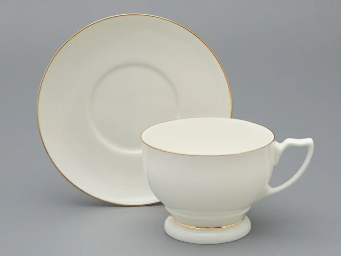 Сервиз чайный форма Жемчужина рисунок Золотая лента, 6 персон 14 предметов, арт. 81.26223.00.1, 