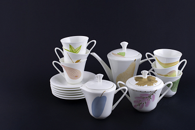 Сервиз чайный Август, на форме Сад, на 6 персон, 15 предметов, арт. 81.21621.00.1