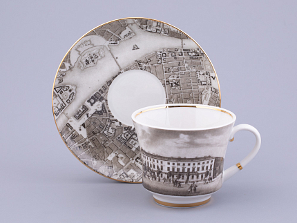 Чашка с блюдцем чайная, форма Банкетная, рисунок Великолепный Невский Малая Конюшенная, арт. 81.32686.00.1