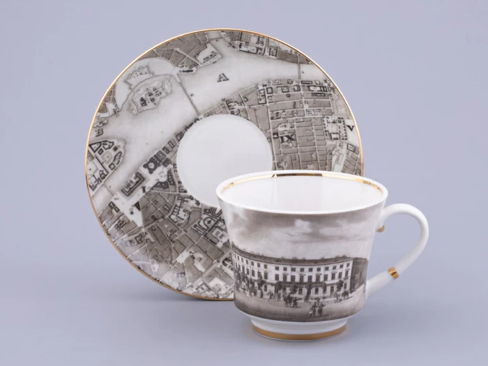 Чашка с блюдцем чайная, форма Банкетная, рисунок Великолепный Невский Малая Конюшенная, арт. 81.32686.00.1, 