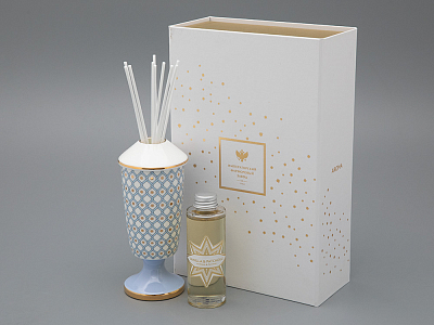 Подарочный Набор Аромадиффузор рисунок Азур 1 аромат Ваниль Пачули арт. 81.32061.00.1