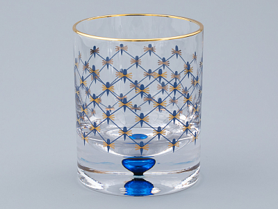 Набор из 4-х стаканов для виски 220 мл Кобальтовая сетка арт. 14.11003.07