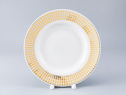 Тарелка мелкая 200 форма Гладкая рисунок Зазеркалье. Ромбы, арт. 80.99937.00.1