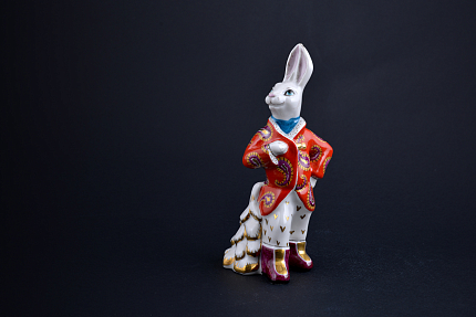 Скульптура Заяц с елкой Франт, арт 62.21240.00.1