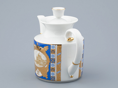 Сервиз чайный на 6 персон 21 предмет, форма Банкетная, рисунок Кронштадт, арт. 81.32240.00.1