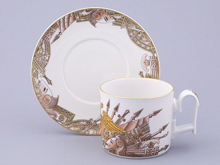 Чашка с блюдцем в подарочной упаковке, форма Охотничий, рисунок Триумф Золотой орел, арт. 81.32469.00.1