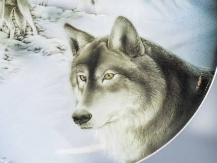 Блюдо декоративное 450 мм, форма Круглая, рисунок Волки, арт 80.88997.00.1, 