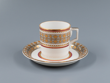 Чашка с блюдцем кофейная 160 мл.,  форма Гербовая,  рисунок Бельведер, арт. 81.28342.00.1