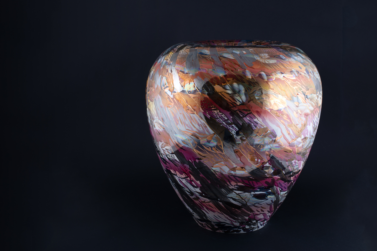 Ваза Красное море Шторм, на форме Антоновка, арт. 60.15405.00.1, 