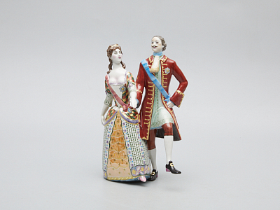 Скульптура Петр и Екатерина Петровская Ассамблея арт. 82.51219.00.1