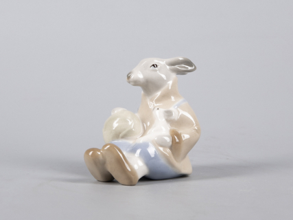 Скульптура форма Заяц с капустой рисунок Забота, арт. 82.43055.00.1, 