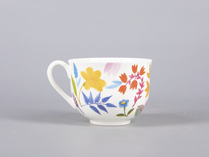 Чашка с блюдцем чайная 345 мл форма Ландыш рисунок Primavera арт. 81.30808.00.1