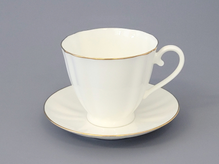 Чашка с блюдцем чайная 200 мл форма Гвоздика рисунок Золотой кантик арт. 81.13929.00.1, 