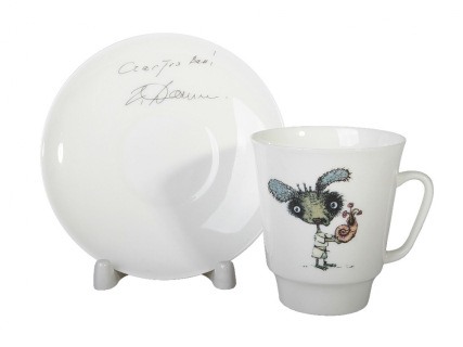 Чашка с блюдцем форма Майская рисунок Фитюлька. Автор идеи Георгий Данелия арт. 81.34354.00.1, 