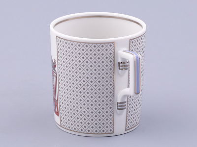 Чашка с блюдцем чайная, форма Гербовая, рисунок Серебряный город 5, арт. 81.32588.00.1