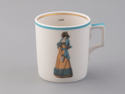 Чашка с блюдцем чайная 220 мл форма Гербовая рисунок Modes de Paris 1823 арт. 81.25412.00.1