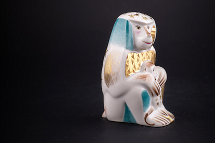 Скульптура Павиан с детенышем, рисунок Звездопад, арт 62.09267.00.1