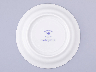 Чашка с блюдцем чайная, форма Гербовая, рисунок Серебряный город 2, арт. 81.32585.00.1