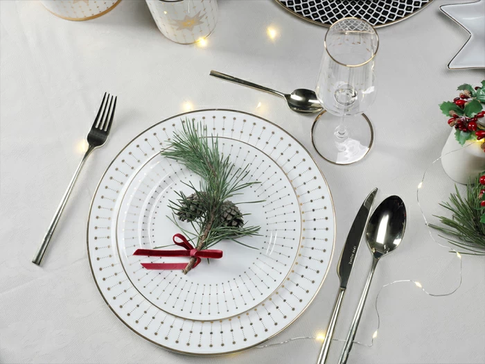 Тарелка плоская 270 мм, форма Стандартная, рисунок Азур золотой, артикул 80.49793.00.1, 