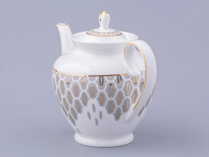 Сервиз чайный на 6 персон 14 предметов форма Весенняя 2 рисунок Саламандра Грей, арт. 81.31630.00.1, 