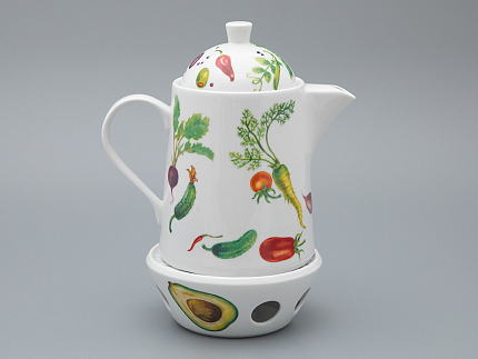 Чайник с подогревателем, 1200 мл рисунок Мамина Дача форма OPTY, арт. 80.02054.00.1