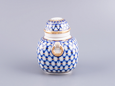 Чайница Колечко Кобальтовая сетка арт. 80.59156.00.1