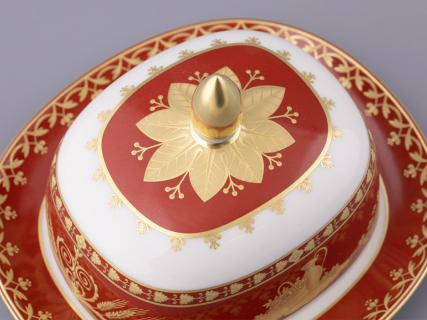 Масленка форма Александрия, рисунок Гурьевский сервиз, арт. 80.48458.00.1, 