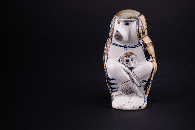 Скульптура Павиан с детенышем, рисунок Счастья в Новом году, арт 40.00979.00.1