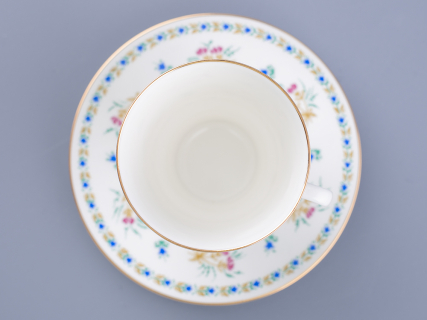 Чашка с блюдцем кофейная 165 мл.,  форма Майская,  рисунок Голубой колокольчик с отводкой арт. 81.14021.00.1, 