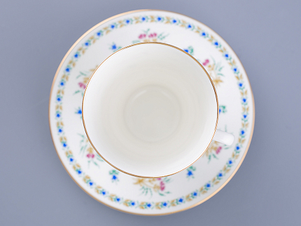 Чашка с блюдцем кофейная 165 мл.,  форма Майская,  рисунок Голубой колокольчик с отводкой арт. 81.14021.00.1