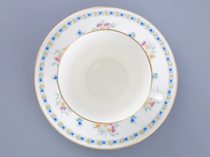 Чашка с блюдцем кофейная 165 мл.,  форма Майская,  рисунок Голубой колокольчик с отводкой арт. 81.14021.00.1, 