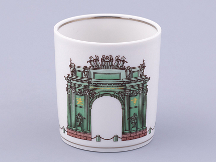 Чашка с блюдцем чайная, форма Гербовая, рисунок Серебряный город 2, арт. 81.32585.00.1