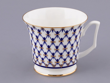 Чашка с блюдцем чайная форма Юлия рисунок Кобальтовая сетка арт. 81.26235.00.1