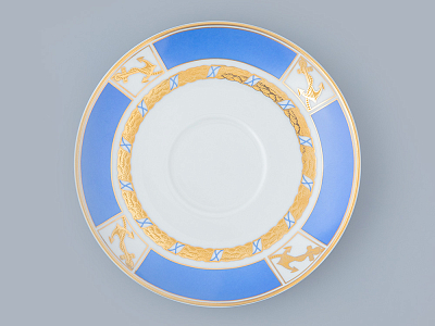 Чашка с блюдцем чайная форма Банкетная рисунок Кронштадт, арт. 81.32241.00.1