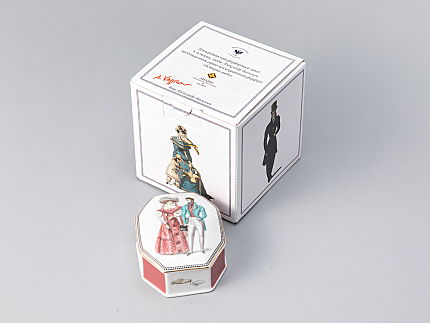 Туалетная коробочка форма Граненая, рисунок Modes de Paris, арт. 81.26464.00.1