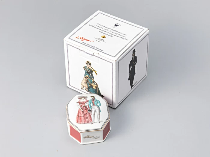 Туалетная коробочка форма Граненая, рисунок Modes de Paris, арт. 81.26464.00.1, 