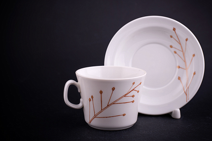 Сервиз чайный форма Молодежная, рисунок Сентябрь на 6 персон 20 предметов, арт 61.21023.00.1